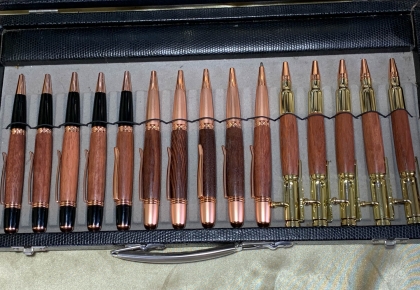 Limited Edition wooden pens hand turned from Jarrah from timber from the Old Mandurah Bridge