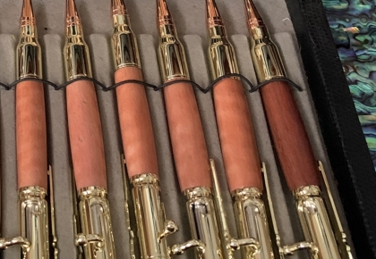 Hand Turned Designer Pens - "30 Calibre Bullet" - Made in Australia