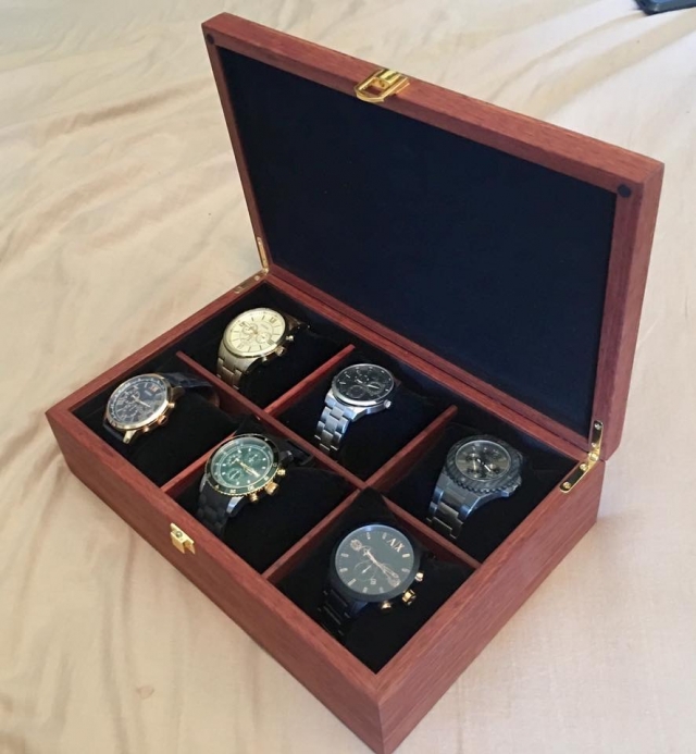 Example of Custom Made Watch Box handcrafted from Australian Woody Pear