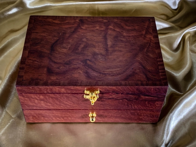 Australian Jarrah Jewellery Box with Jarrah Burl Lid PJBD20008-L6946