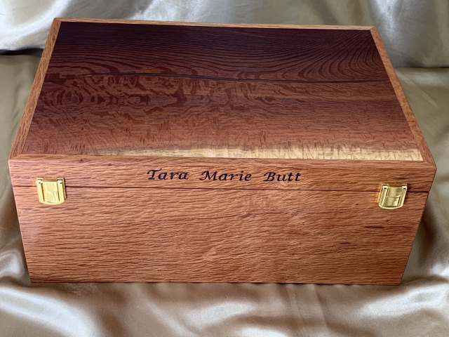 Custom Made Premium Woody Pear Deep A4 Document Box / Chest