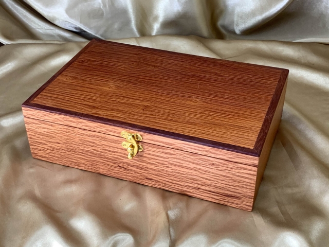 Premium Large Sheoak and Silkyoak Jewellery Box with Tray - PJBT 21006-L1369