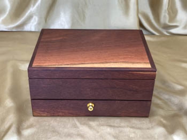 PJBD 22004-L3207 Premium Medium Jewellery Box with Drawer - Australian Woody Pear