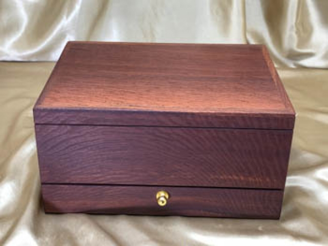 PJBDT 22001-L3186 Premium XL Jewellery Box with Drawer AND Tray - Woody Pear