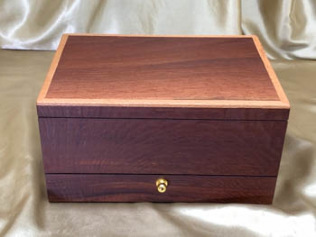 PJBDT 22002-L3193 Premium XL Jewellery Box with Drawer AND Tray - Woody Pear