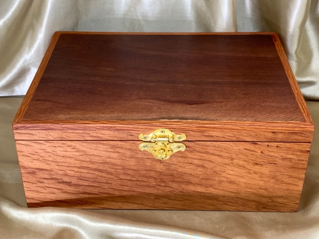 PJBT 22001-L3227 Premium XL Jewellery Box with 2 Removable Trays - Sheoak Timber