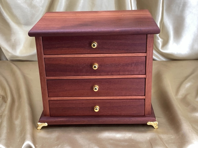 LED4D 22002-L3664 Limited Edition Western Australian timber Jewellery Box with 4 Drawers