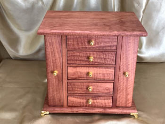 LED5W 22006-L4741 - Limited Edition Australian Jarrah 5 Drawer Jewellery Box