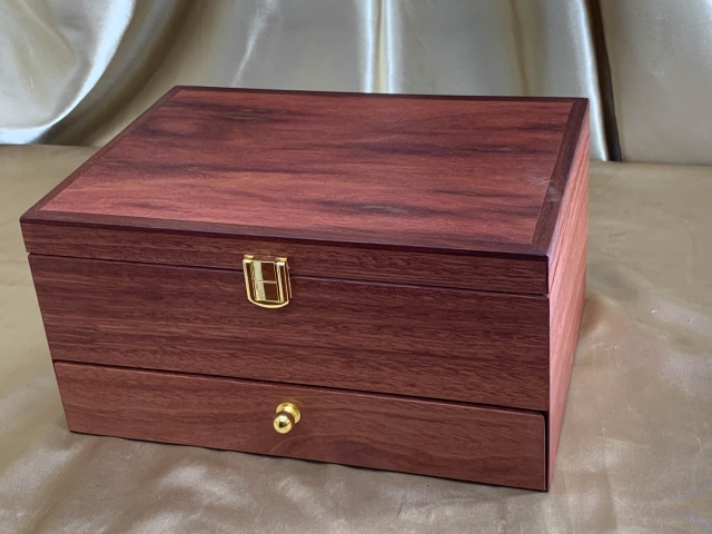 PJBD 22010-L6295 Premium Handcrafted Western Australian Jarrah Jewellery Box with Drawer