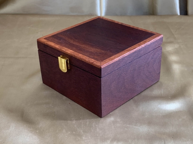 PSTB 22002-L6385 - Small Wooden Treasure Box - Hand made from Australian timber