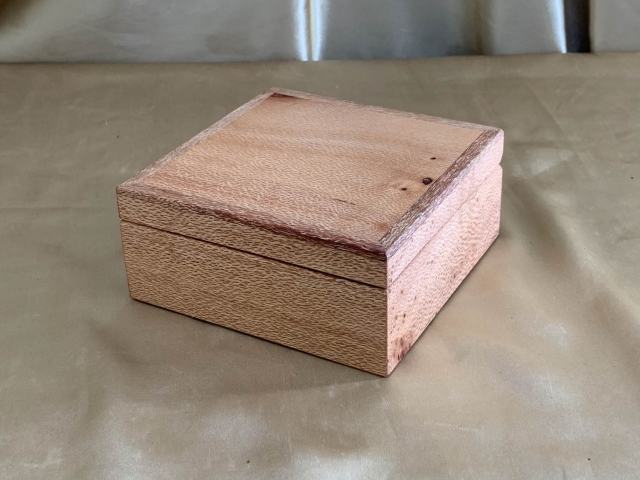 PTSB 22004-L6402 - Small Wooden Jewellery / Treasure Box - Hand Made from Australian Silky Oak Timber