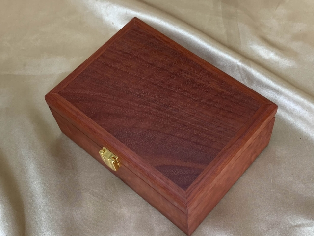 PSTB 22006_L5922 - Small Wooden Jewellery Box - Hand Made from Australian Jarrah