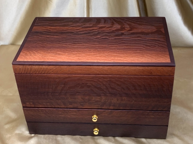 LED2DT 23241-L7943 - Limited Edition Timber Jewellery Box with 2 Drawers and Tray