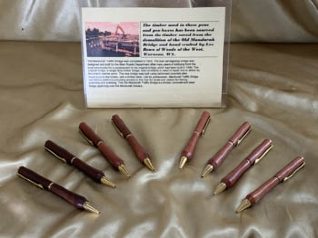 Classic Pen Hand Turned from Jarrah from the Old Mandurah Bridge