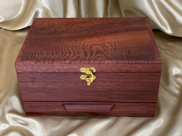 PJBDT 2402-L0788 - Premium Jarrah Jewellery Box with Drawer AND Tray