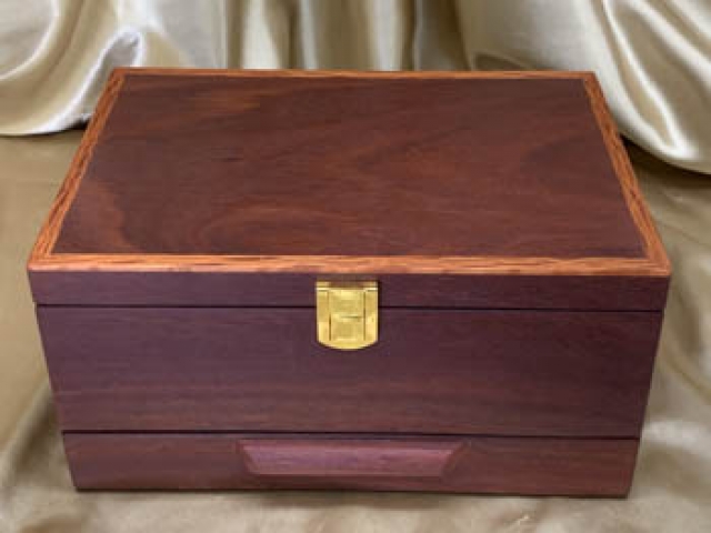 PJBDT 2402-L0796 - Premium Jarrah Jewellery box with Drawer and Tray