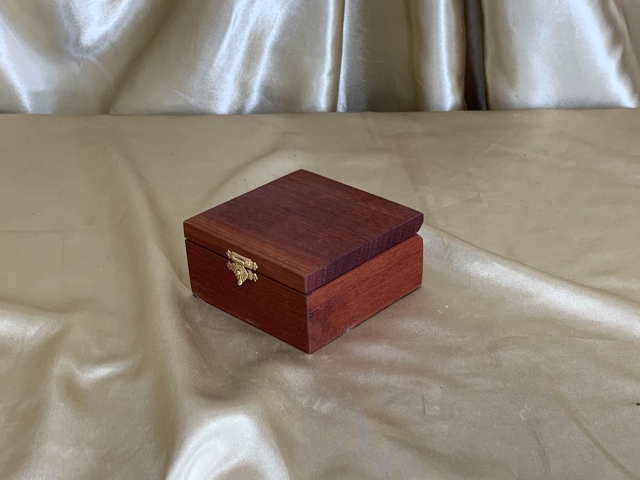PSTRB 22014-L6439 - Small Wooden Trinket Box with Burgundy lining - Western Australian Timber