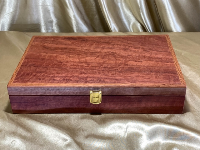 PLKB 2417-L2785 - Premium Pink Jarrah Jewellery / Keepsake Box - Hand Made in Australia