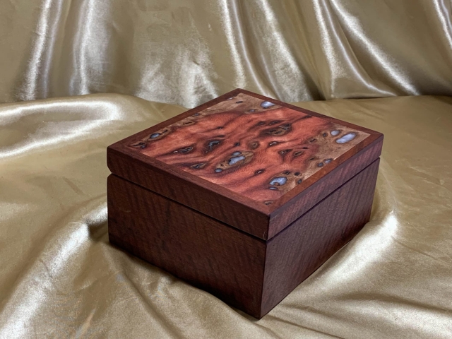 LEDRKB 242506-L3623 - Limited Edition Resin Filled Jarrah Keepsake Box - Hand Made in Australia