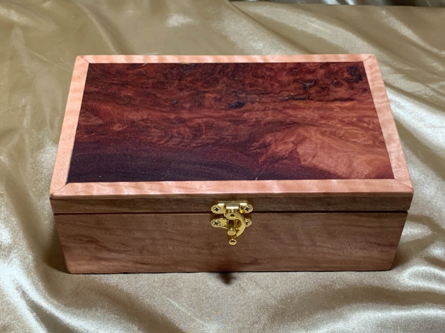 Limited Edition Pink Jarrah and Resin Filled Jarrah Burl Keepsake Box