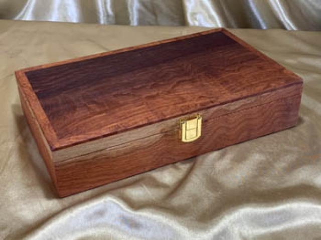 Premium Single Level Hand Made Wooden Jewellery Box - Australian Woody Pear timber