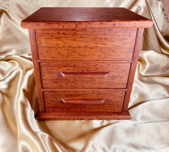 Custom Made Top Opening Multi Drawer Jarrah Jewellery Box