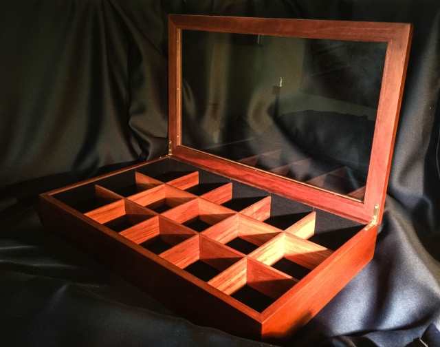 Custom Made Jarrah Tie Display Box - Made Previously