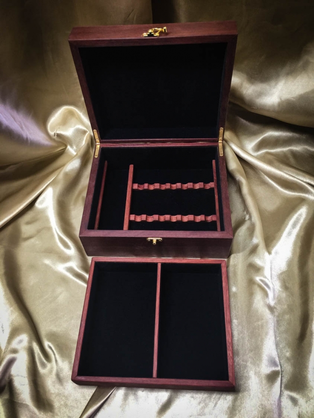 Jarrah Pen Storage Box with Removable Tray