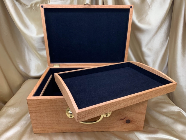 Custom Made Blackbutt Document Box with Removable Internal Tray