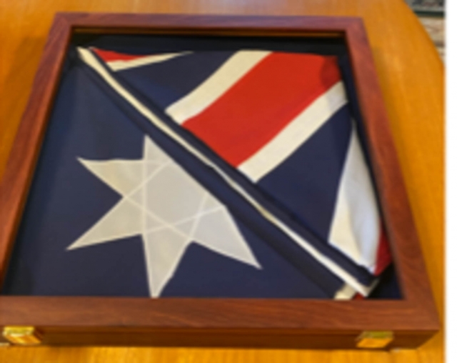 Custom Made Jarrah Case to Display a Tribute Australia Flag