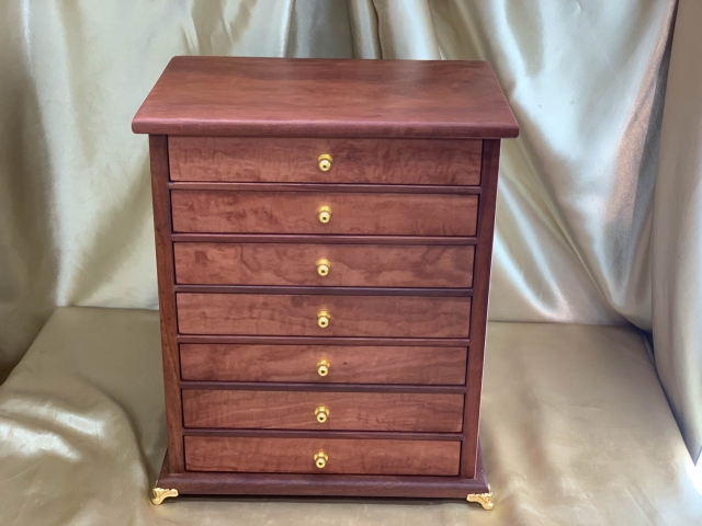 Custom Made 7 Drawer Jarrah Jewellery Box