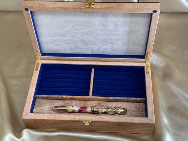 Custom Made Wedding Ring and Pen Box Hand Made from Australian Silky Oak