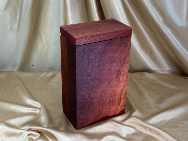 Custom Made Wooden Upright Human Cremation Box - Hand Made in Australia