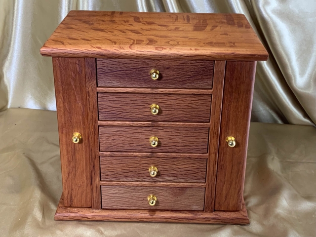 LEDMD5W 25031-L5063 - Limited Edition Wooden Jewellery Box with 5 Drawers - Australian Sheoak