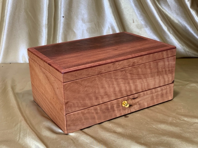 PJBD 25006-L5678 - Premium Handcrafted Wooden Jewellery Box - Made in Australia from Pink Jarrah