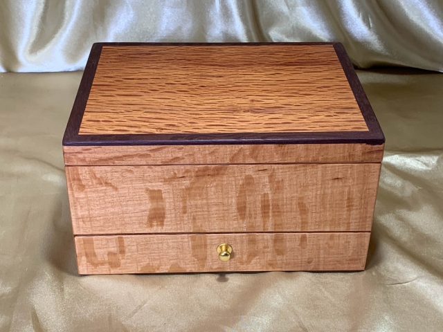 PJBDT 25094-L6154 - Premium Hand Made Australian Timber Jewellery Box with Drawer and Tray - Sheoak