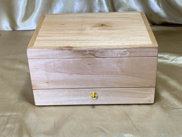 PJBDT 25095-L6174 - Premium Timber Jewellery Box with Drawer and Tray - Australian Yellow Tingle