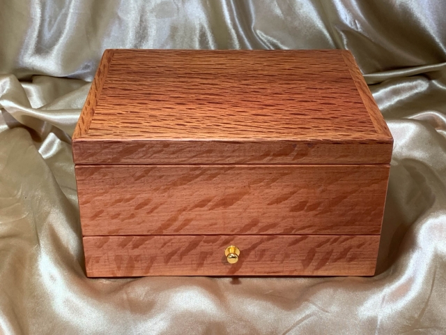 PJBDT 251003-L6807 - Premium Handcrafted Timber Jewellery Box with Drawer and Tray - Australian Sheoak