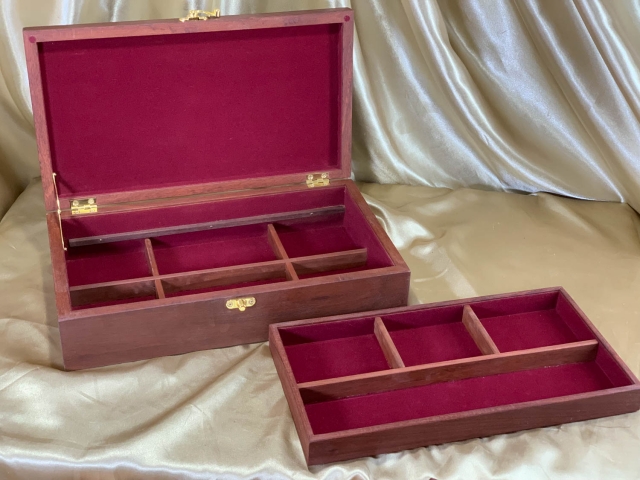 BT 260102-L7390 - Premium Large Australian Jarrah Jewellery Box with Removable Tray