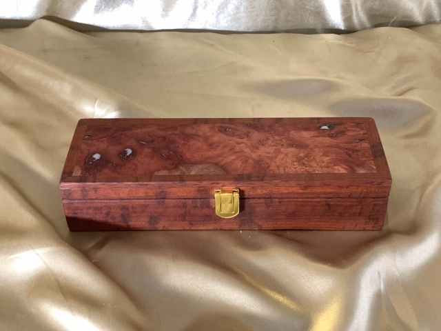 PB 2608PB3-L0831 - Premium Timber Pen Box Handcrafted from Australian Jarrah Burl