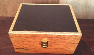 EOB-1579 - 20 Essential Oil Box - Silky Oak box with Woody Pear Lid  SOLD