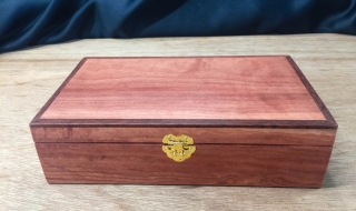 Premium Gentleman's Box - Pink Jarrah/ Leather Lining (PKBG19009-L5549) SOLD
