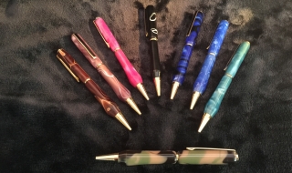 Classic Pens (Hand turned from Western Australian timbers and coloured resins)
