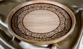 Hand Turned Australian Camphor Laurel Wooden Decorator Platter DP20010-L7714 SOLD