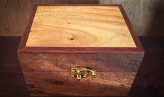 EOB-1571 - 12 Essential Oil Box - Holly Banksia Box with Silky Oak Lid  SOLD