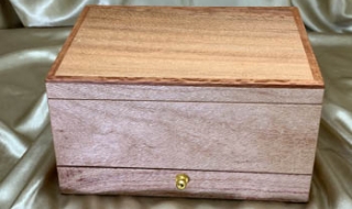 PJBDT 22006-L3158 Premium XL Jewellery Box with Drawer AND Tray - Silky Oak Timber SOLD