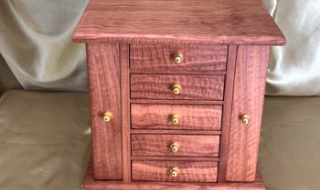 LED5W 22006-L4741 - Limited Edition Jarrah 5 Drawer Jewellery Box with Wings SOLD