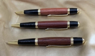 Designer "Sierra" Pens hand Turned from Old Mandurah Bridge Timber L5371