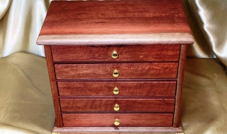LEDMD 24001-L1961 - Limited Edition 5 Drawer Jewellery Box - Hand made Australian Jarrah SOLD