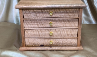 LEDMD 24004-L1992 - Limited Edition 4 Drawer Jewellery Box - Hand made from Australian Blackbutt SOLD
